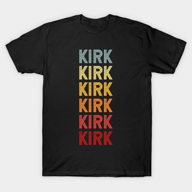 Kirk Vintage Name Gift T-Shirt by CoolDesignsDz